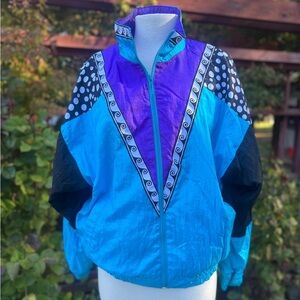 Vintage Colorblock Windbreaker Set